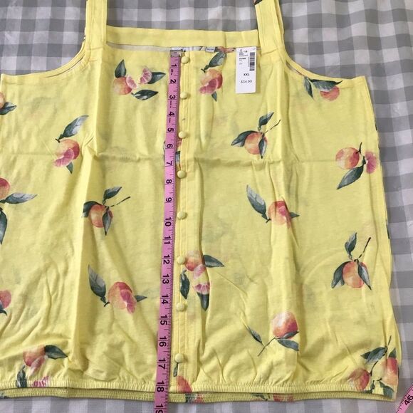 REITMANS boxy linen cotton top summertime Resortwear feminine fruity yellow XXL - Picture 7 of 10
